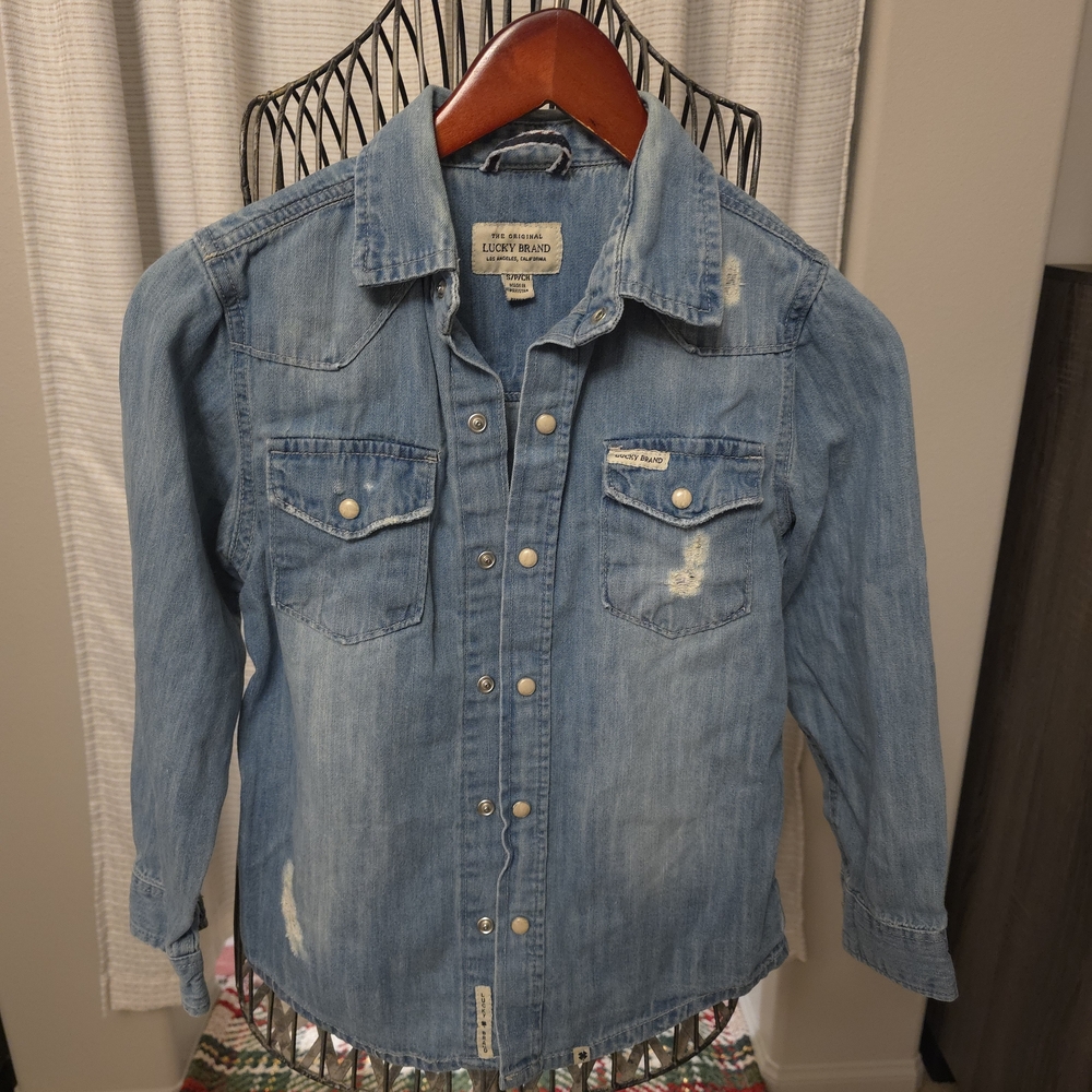 Lucky Brand Classic Blue Denim Top